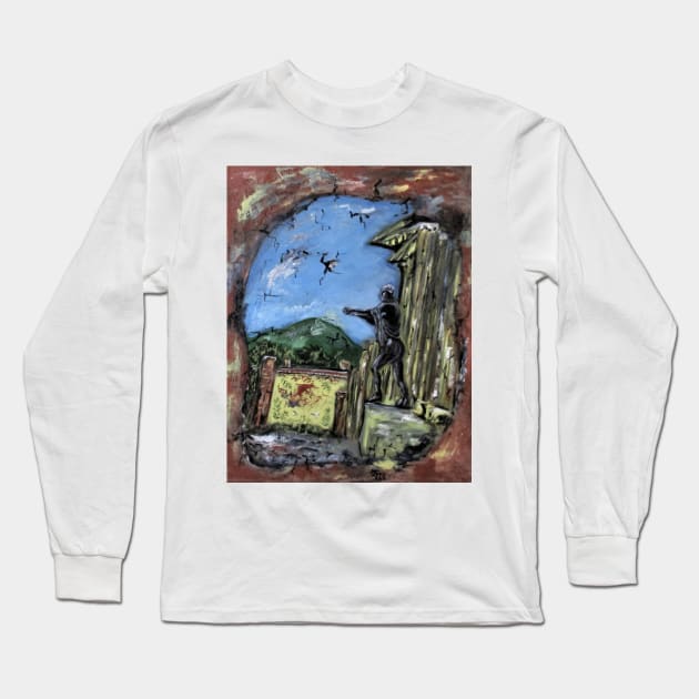 Pompeii Temple Long Sleeve T-Shirt by cjkell